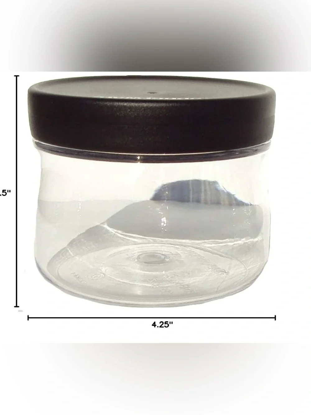 2Tupperware Counterscaping Dry Container 19oz Jar and Spoon Clear with Black Lid
